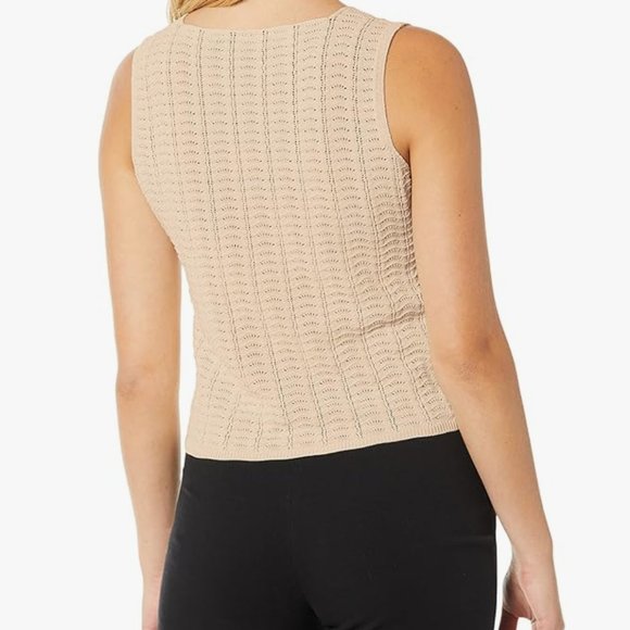 Theory Crochet Top Minimalist Quiet Luxury Coastal Cottagecore - Picture 3 of 12